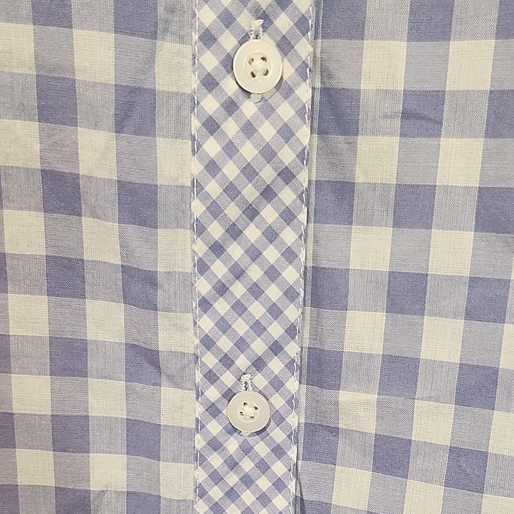 Talbots Light Purple and White Gingham Button-Down Shirt - Picture 8 of 10